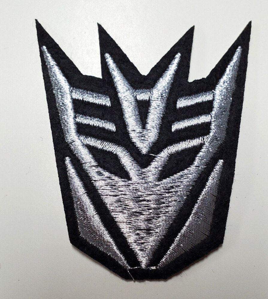 Transformers Decepticon Silver Helmet  3" Uniform Patch-USA Mailed