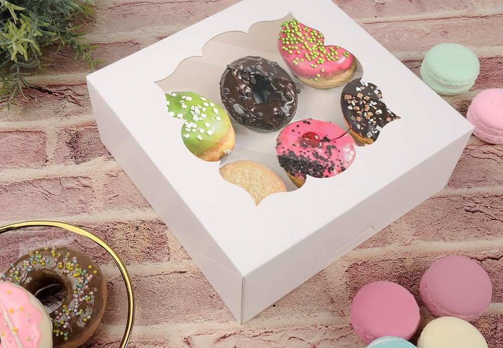 20 Pack Pie Boxes Cake Bakery with Window Pastry for White