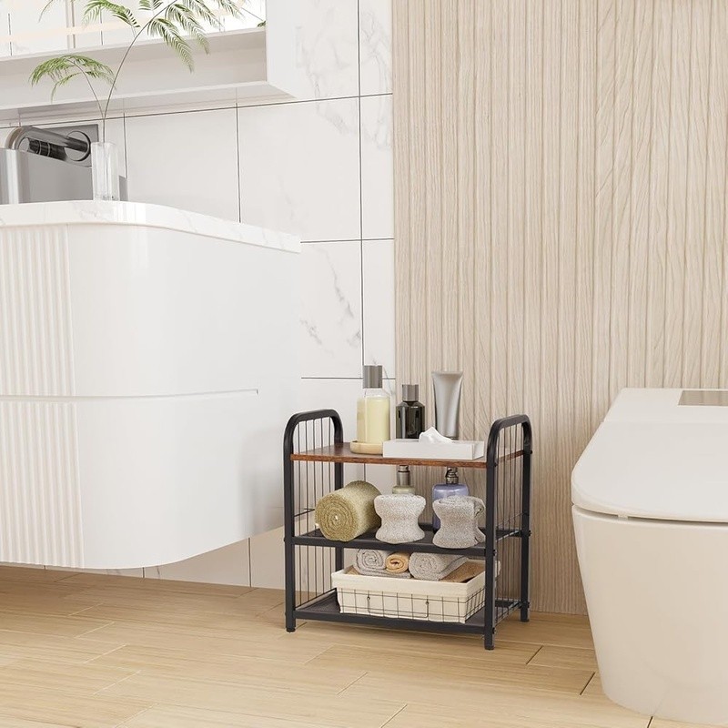 Compact 3 Tier Shoe Rack Easy Assembly Adjustable Storage Organizer Space Saving