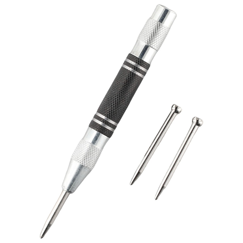 Automatic Center Punch Woodworking Punch Adjustable Locator Metal Drill Tool