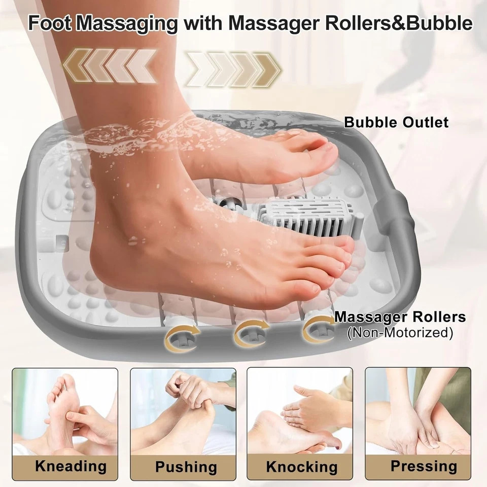 Foot Spa Bath Massage with Heat,Precise Temperature Control,6 Massage Roller