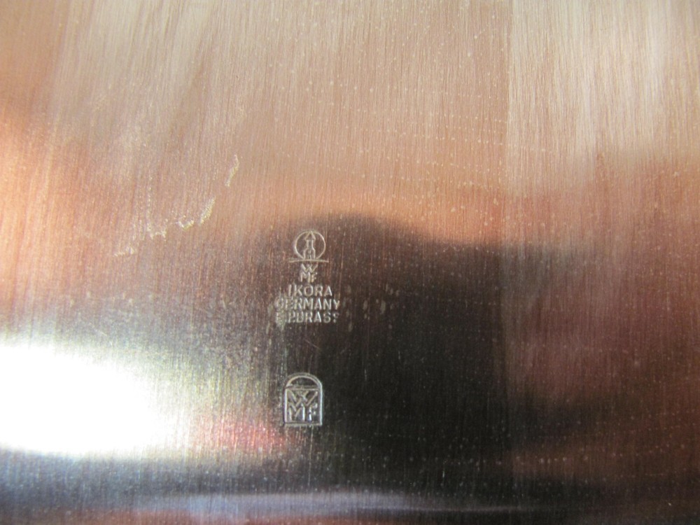 WMF IKORA Germany POLISHED BRASS SERVING TRAY SET