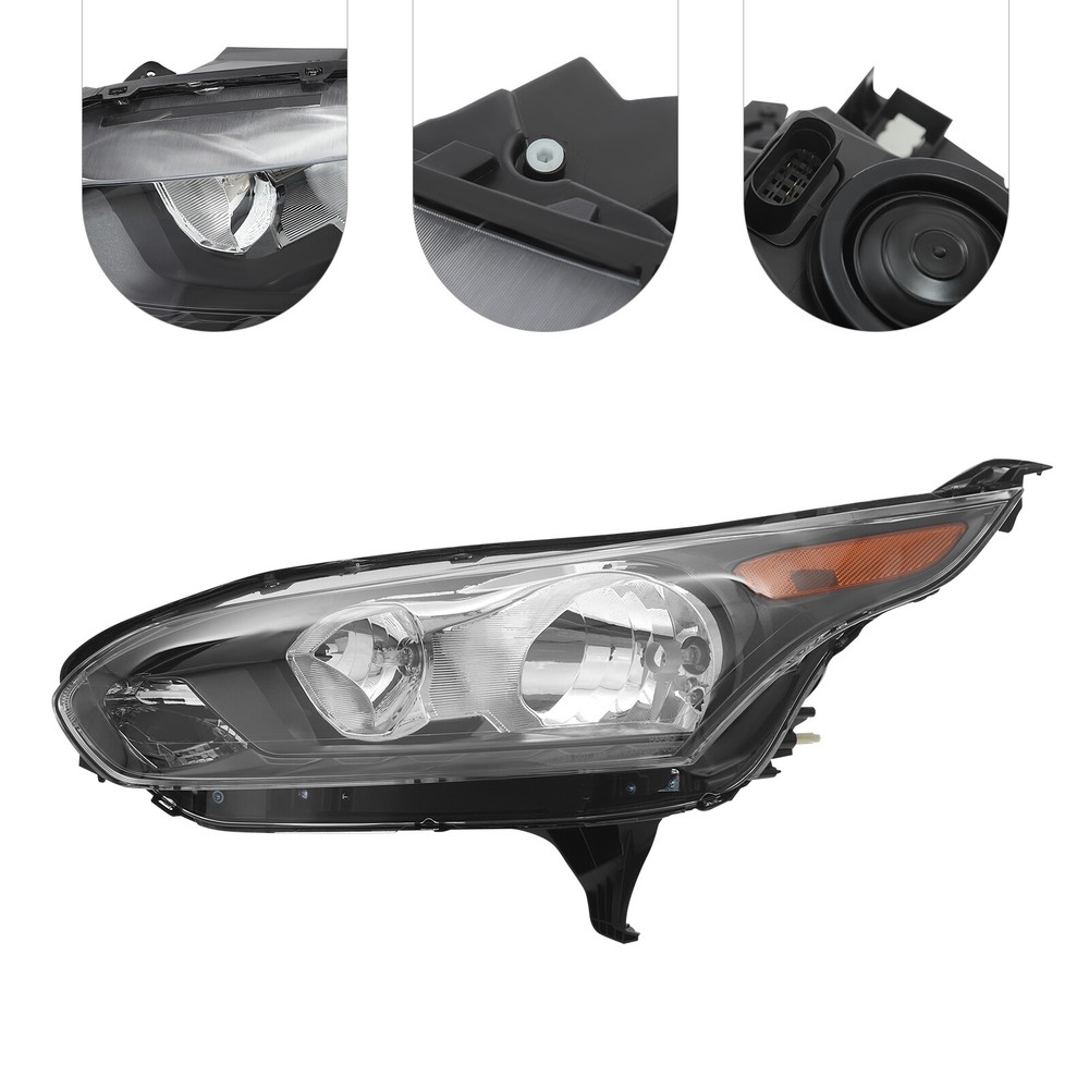 Halogen Headlight Driver Left Side Headlamp For Ford Transit Connect 2014-2018