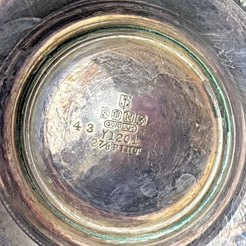 Gorham Silverplate Hollowware Coffee Pot Y1201 Monogramed