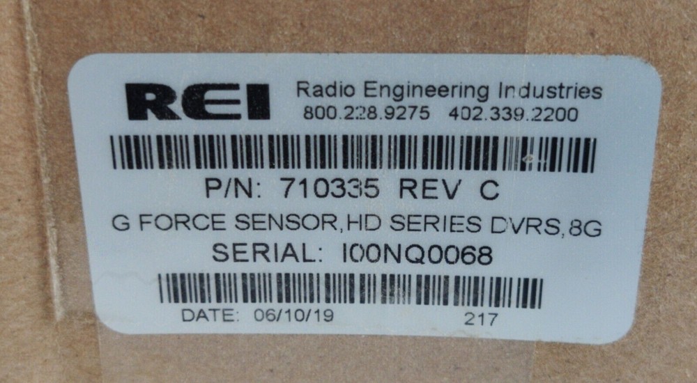REI 710335 8G HD SERIES DVRS G FORCE SENSOR *D26