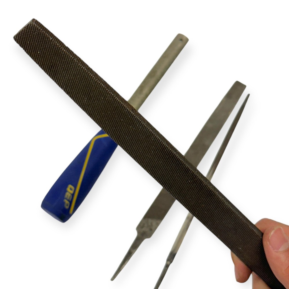 4 Pcs Nicholson, Qep and Assorted Triangular, Flat File Set, Made in USA