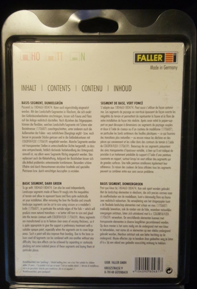 NIP FALLER PREMIUM 180481 Field Grass (B1-G7)