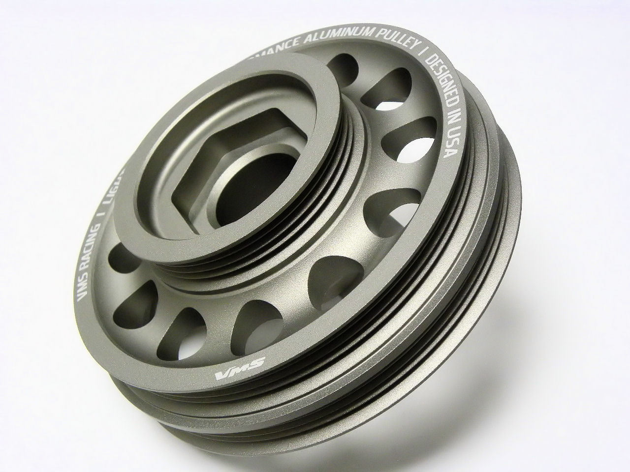 VMS Racing Light Weight Aluminum Crankshaft Pulley OEM Size 96-00 Civic SOHC D16
