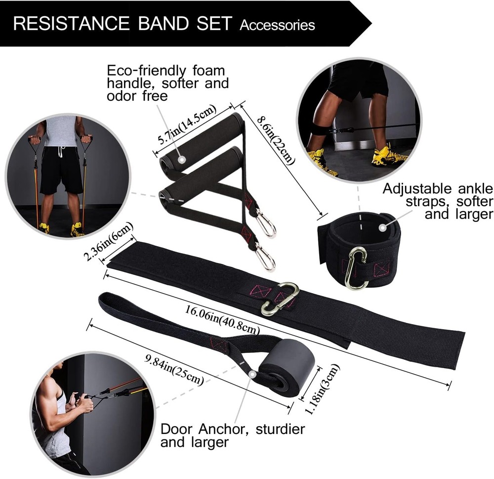 Versatile Resistance Bands with Handles: Lightweight Set for Effective Workouts