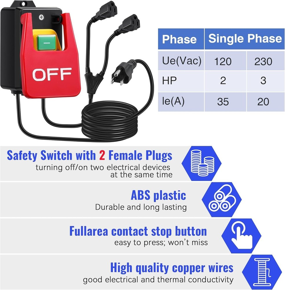High-Quality Router Switch with Hands-Free Operation for Workshop Safety