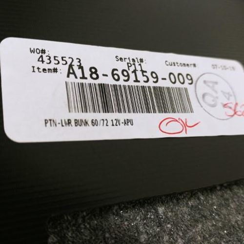 Damaged Freightliner Bunk Lower-Partition - P/N A18-69159-009