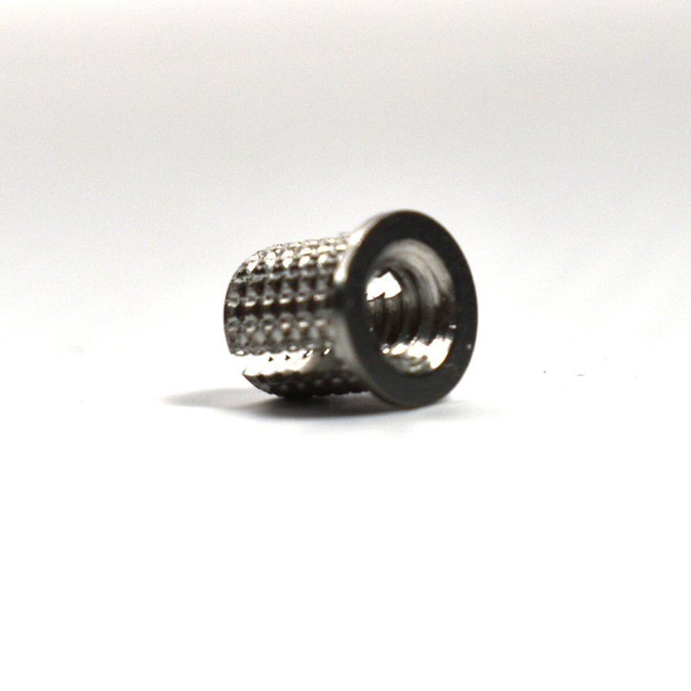Qty. 100 Pack Flanged Press Fit Stainless Steel Threaded Inserts 6-32