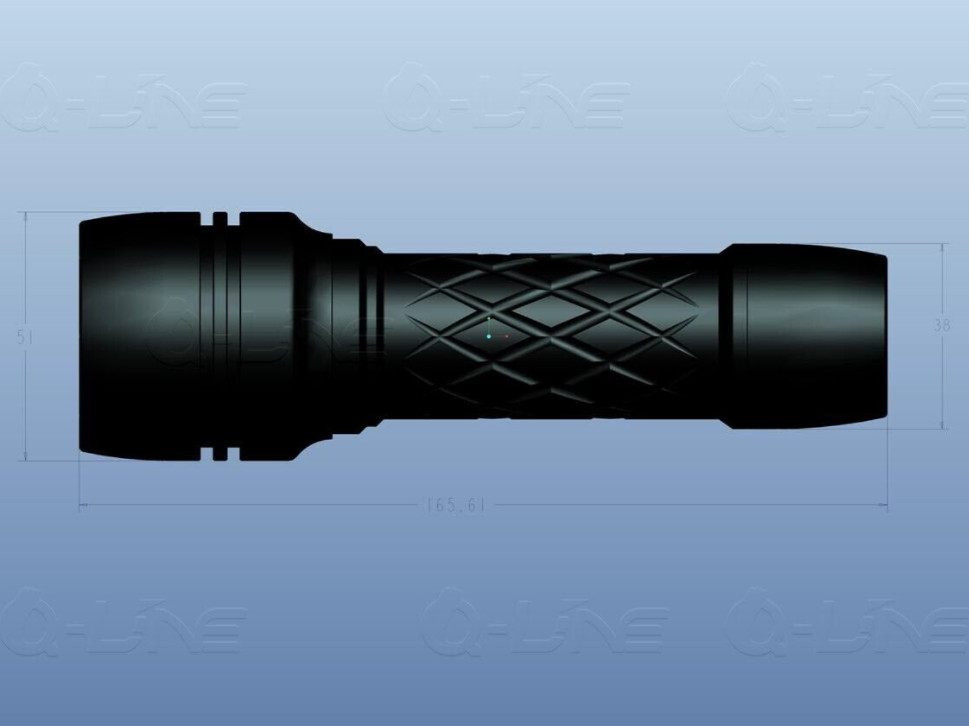 White Laser Illuminated Flashlight 1800 meters Long Range Outdoor 455-5000