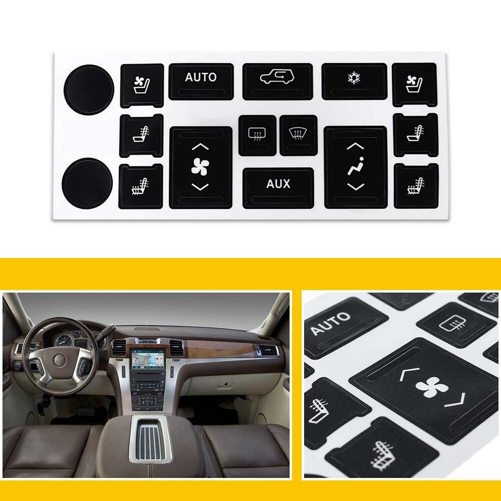 For 2007-2014 Cadillac Escalade EXT ESV Climate Control Worn Button Repair Decal