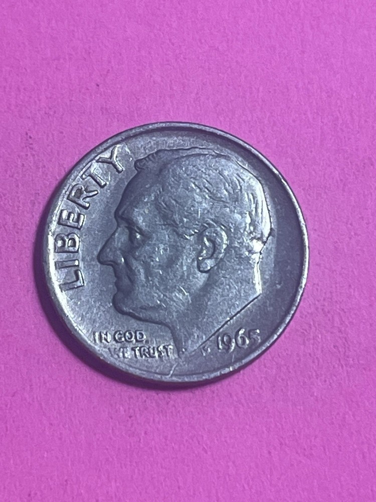 1965 No Mint Mark Roosevelt Dime TRIPLE Strike Multiple Errors