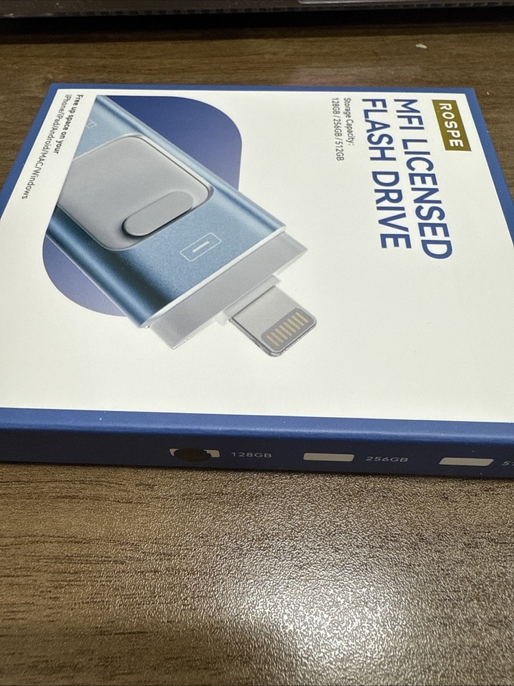 MFI Certified 128GB Lightning/TypeC Flash Drive Memory Stick