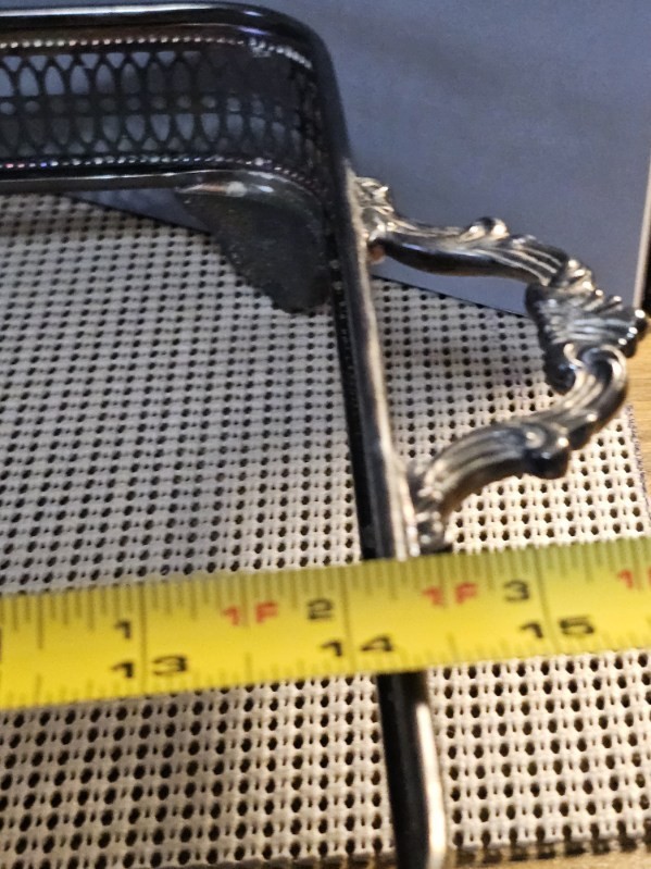 Reed & Barton Silver Plated Casserole Dish Holder Rectangular. SOLD AS IS.