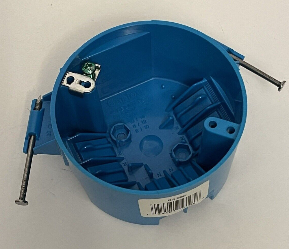 Carlon New Work Ceiling Box w/ Lug PVC Round B520P