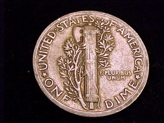 1923-P Mercury Dime, Fine Grade.