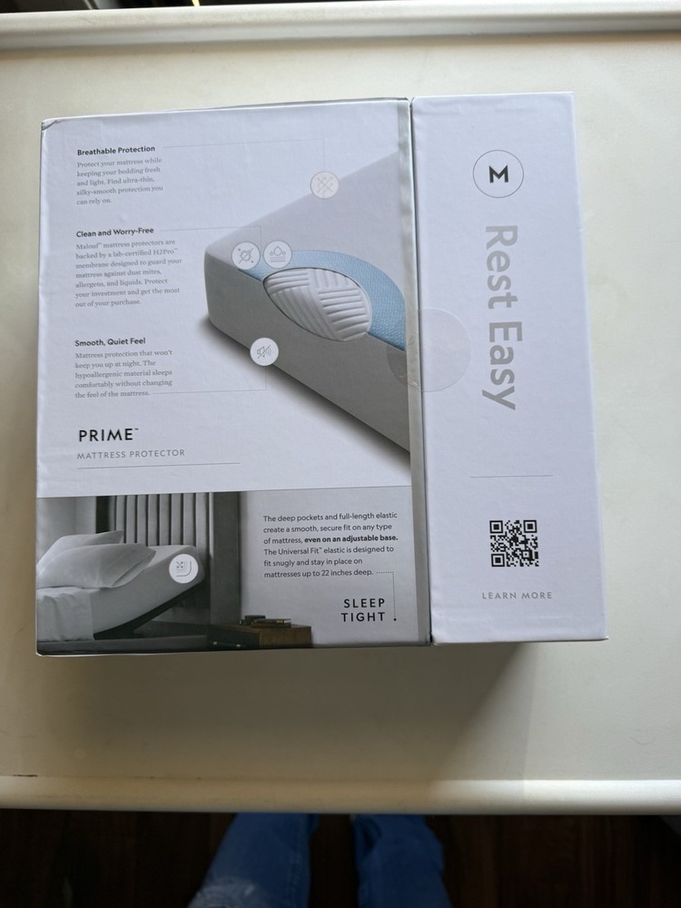 Malouf PRIME Full Mattress Protector Hypoallergenic Liquid Proof Breathable