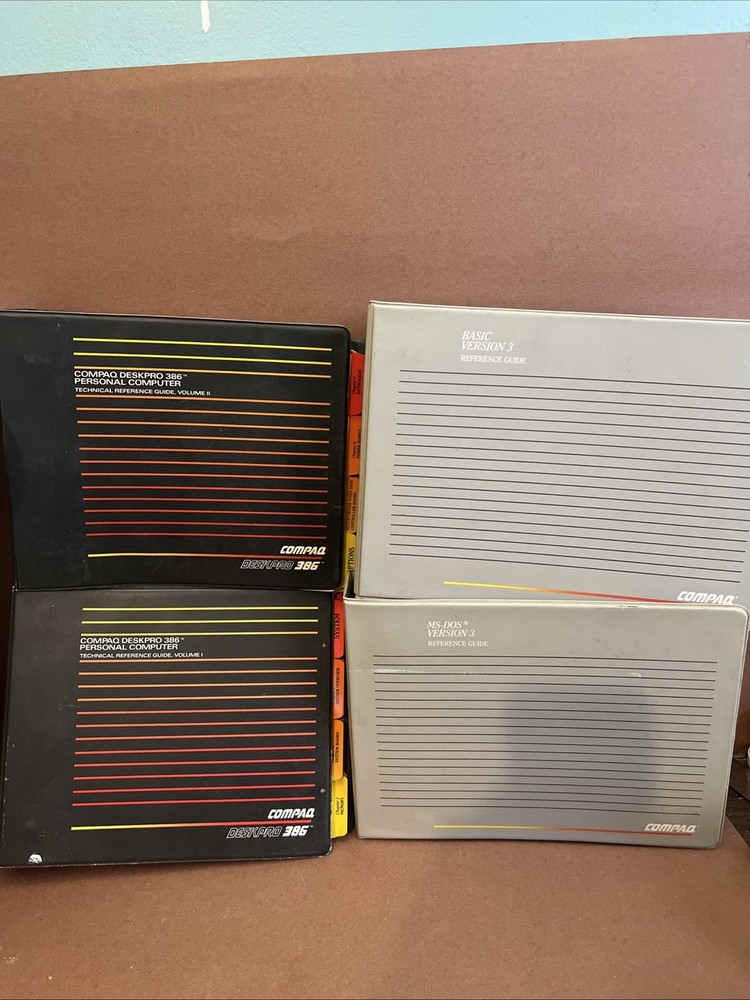 Compare Deskpro 386 Guide Vintage 1986 Ms-dos Basic Binder Reference Technical
