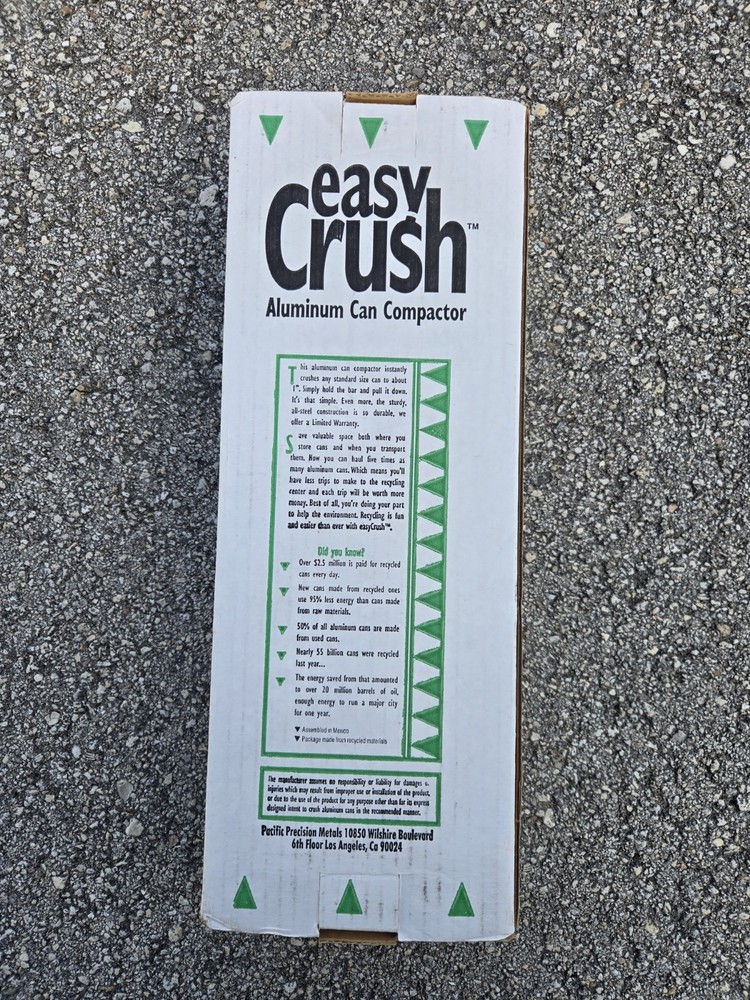 Basic Indstries Easy Crush Aluminum Can Compactor White Comes With Original Box