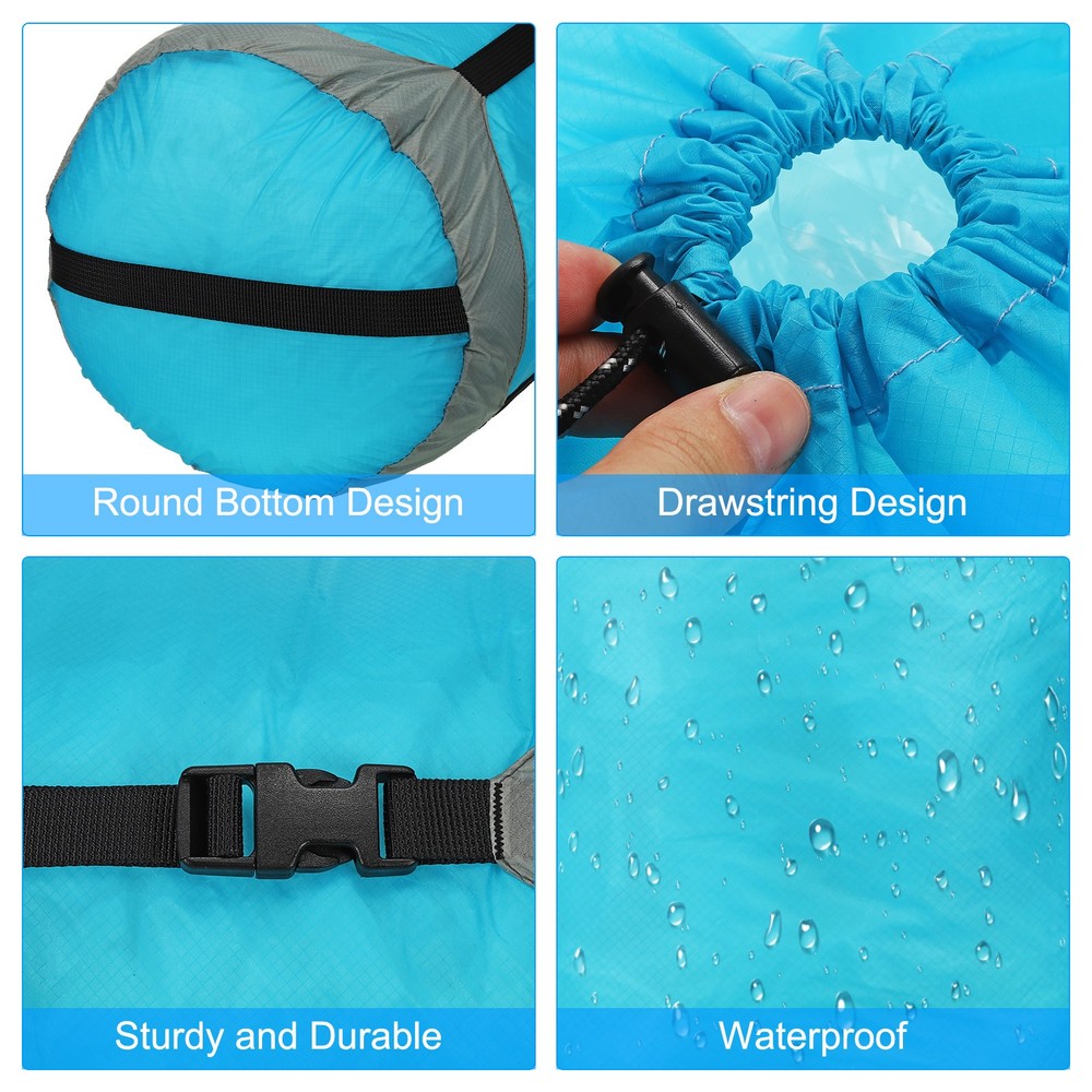 Compression Stuff Sack, 14L M Size Waterproof Sleeping Bag Storage Sack Blue