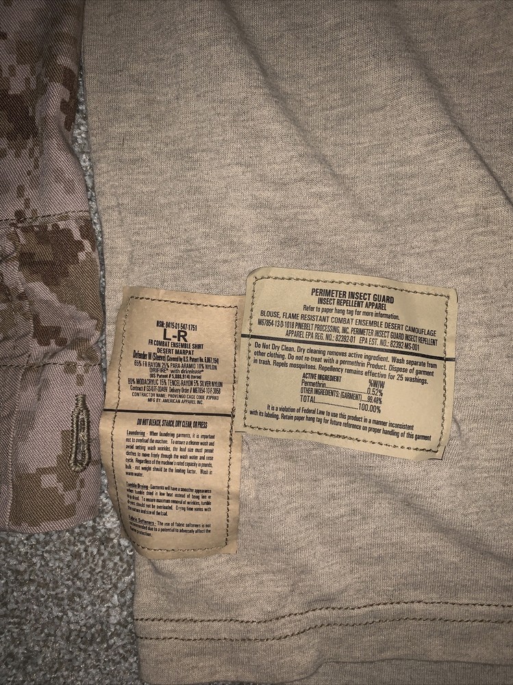USMC Desert Frog Shirt, AUTHENTIC, Large Regular New