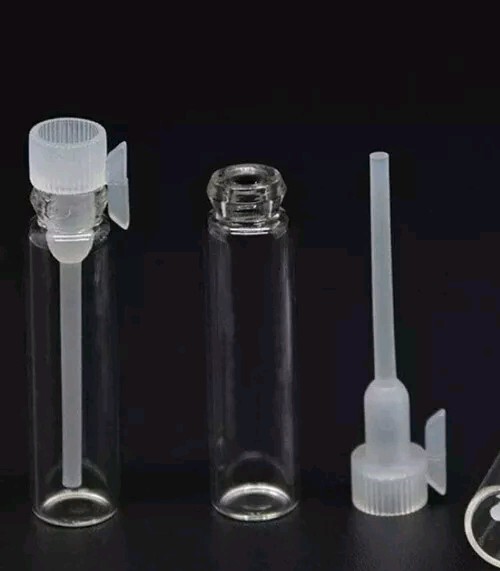 50 Mini Glass Tubes Perfume Essential Oils Sample Refillable