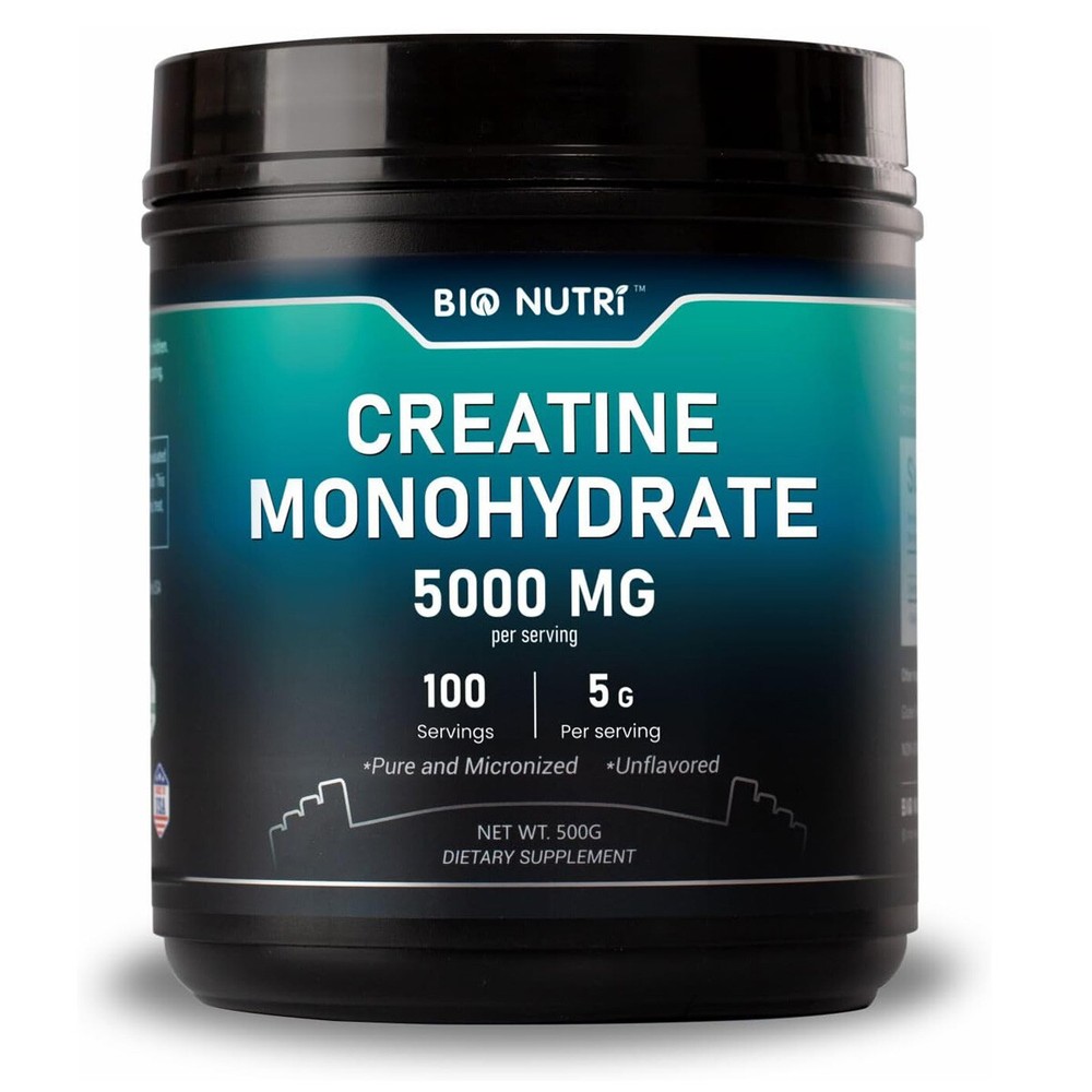 Supplements Creatine Monohydrate Powder 500g - 5000mg Per Serving-100 Servings
