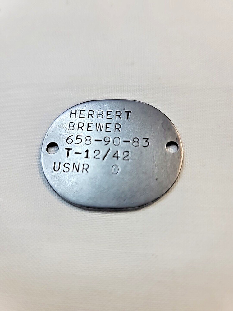 WWII 1942 USNR Dog Tag T12/-42 - aged condition