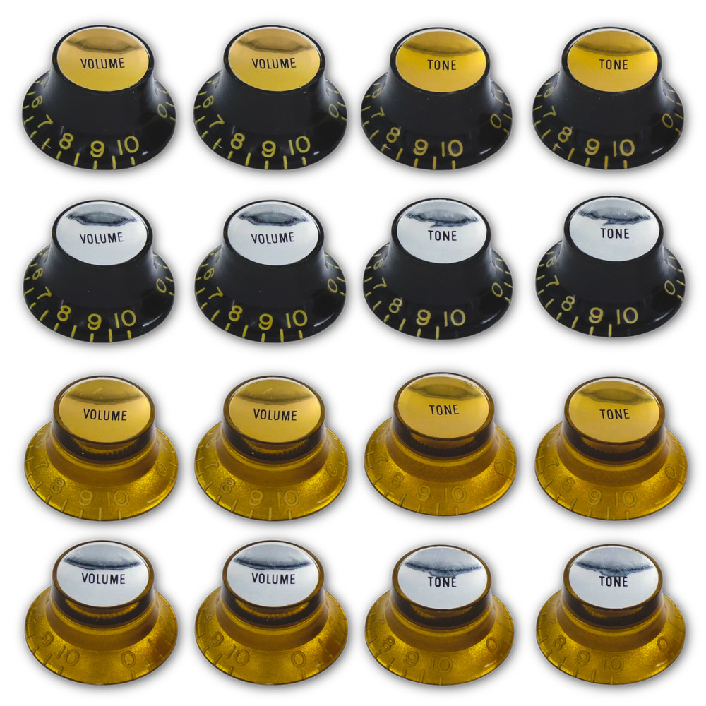 Advanced Plating Historic CAB Top Hat Reflector Knobs - Tone & Volume (4-Pack)