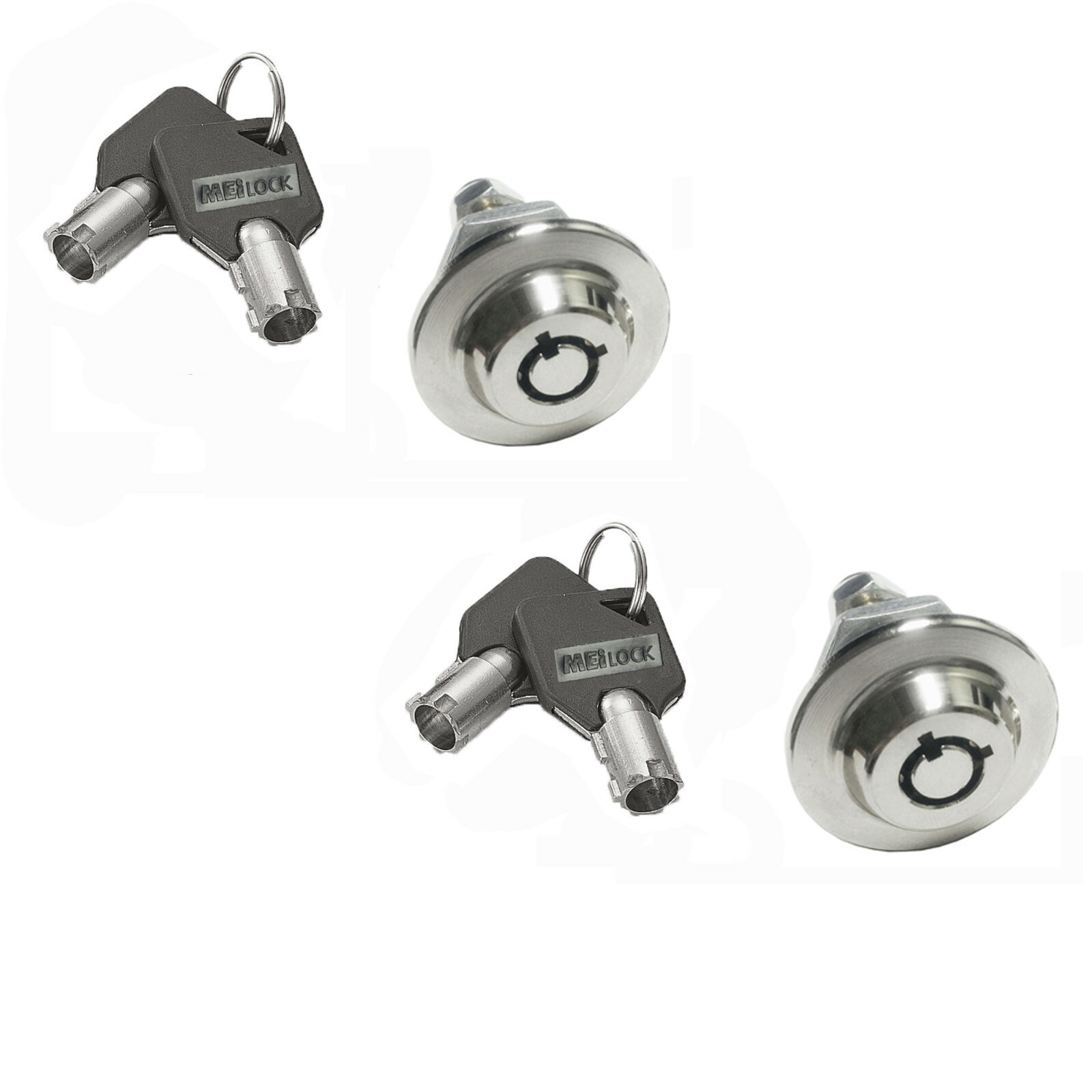 Lot of 2  Homak safe lock Gun Toolbox Cabinet Keyed Alike w/ black key cover2417