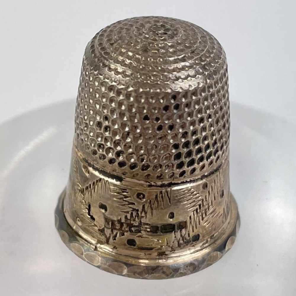 Vintage Solid Silver Thimble James Swann & Son 1972 2.2cm 4.9g