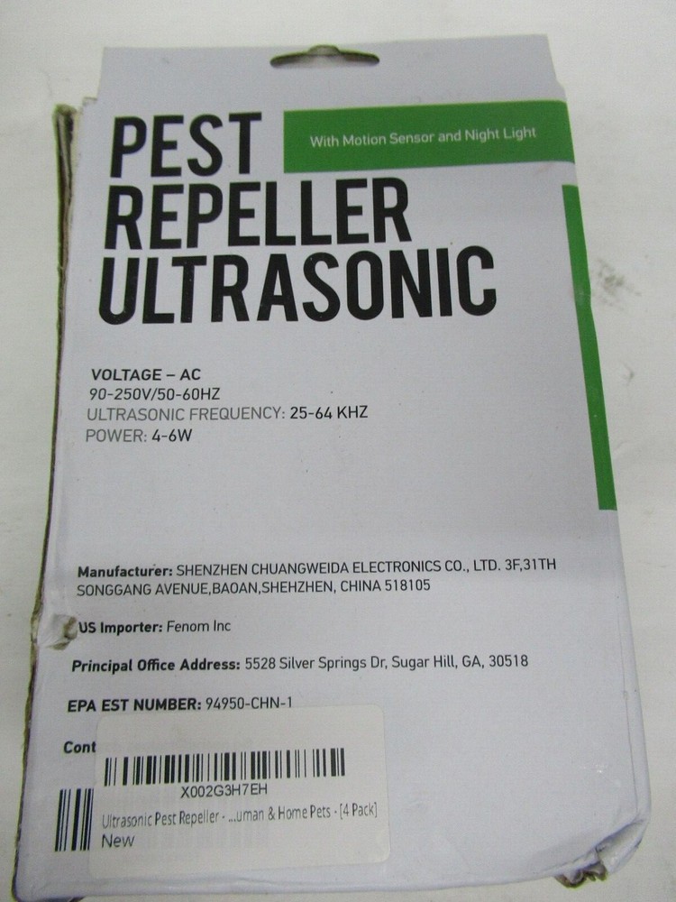 Brison 4 Pack Ultrasonic Pest Repeller Plug-in Control Electronic Insect