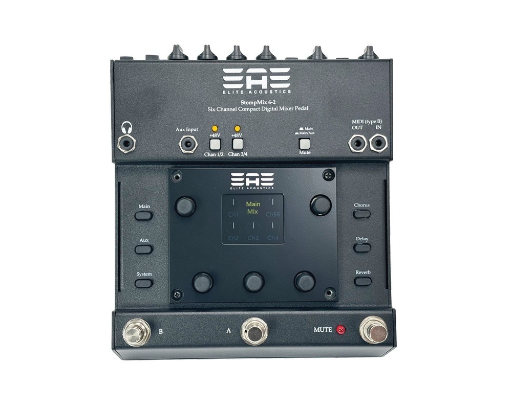 Elite Acoustics (EAE) StompMix 6-2 Six Digital pedalboard mixer (Open Box)