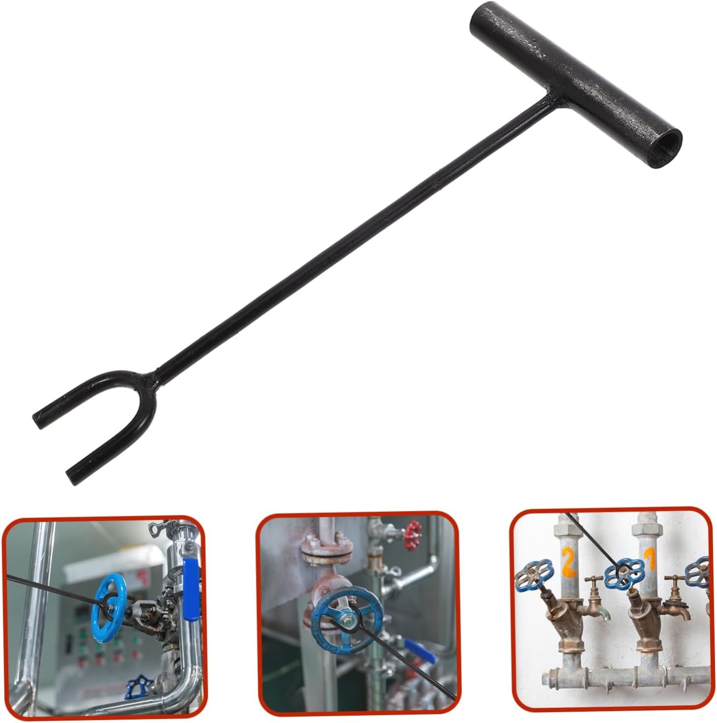 HEALSOPTHY Water Shut off Tool Long Reach T-handle Heavy Duty Valve Wrench for E