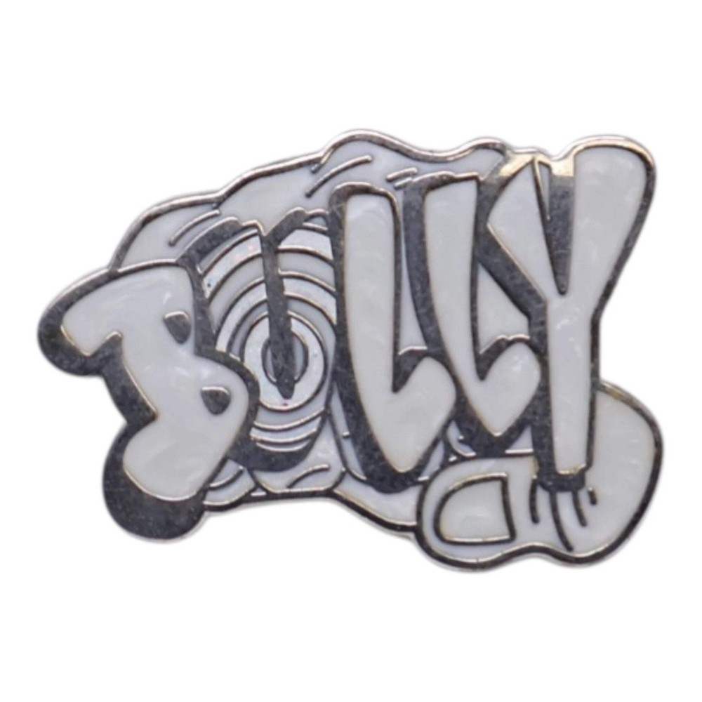 BULLY Silver Plating / White Graphic Pin