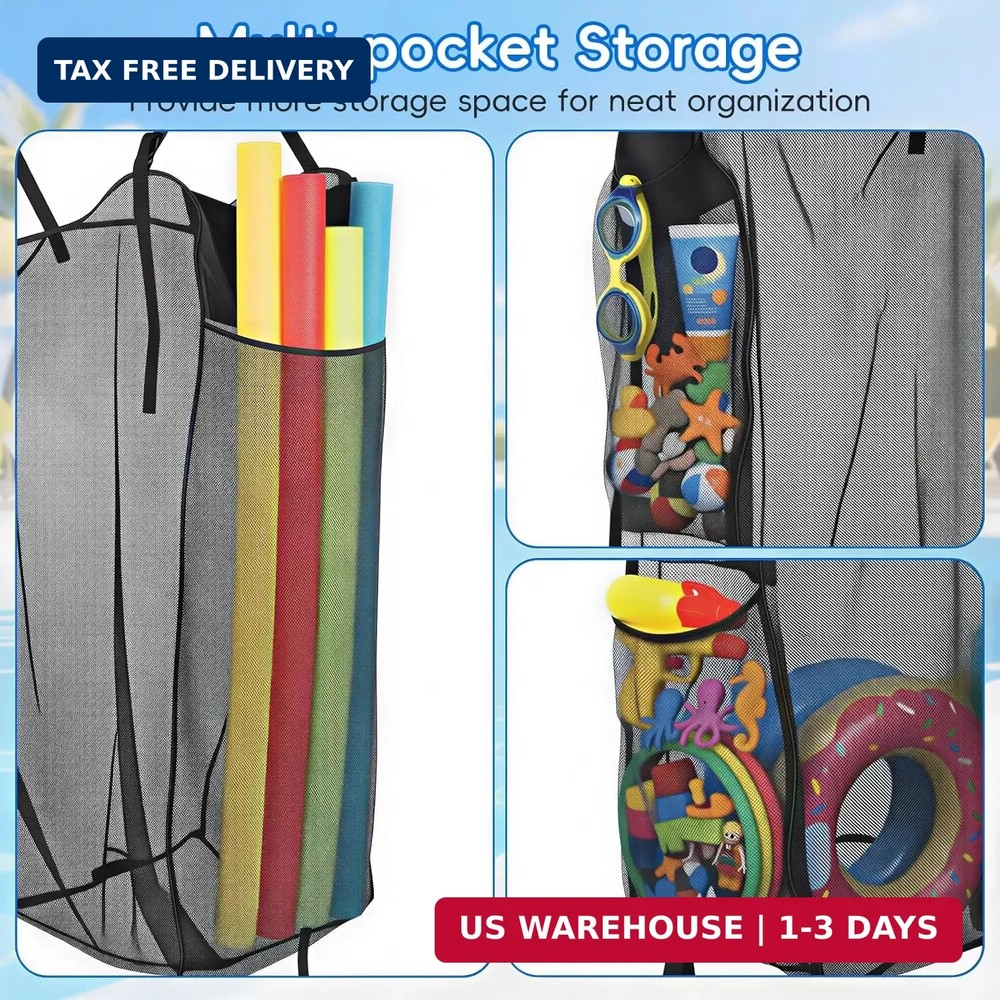 Housolution Pool Float Storage Net, 66.9'' x 15.7'' x 47.2'' Large Pool Storage