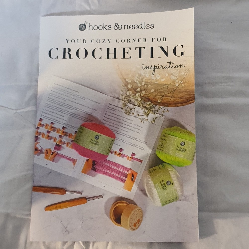 Hooks & Needles Spring 2024 Crochet Kit Perennial Blossom Yarn Hooks Patterns