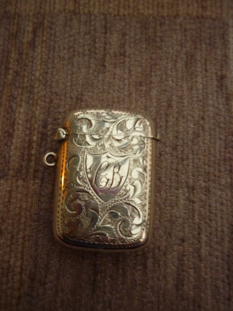 SILVER VESTA CASE BIRMINGHAM 1901 GOOD QUALITY