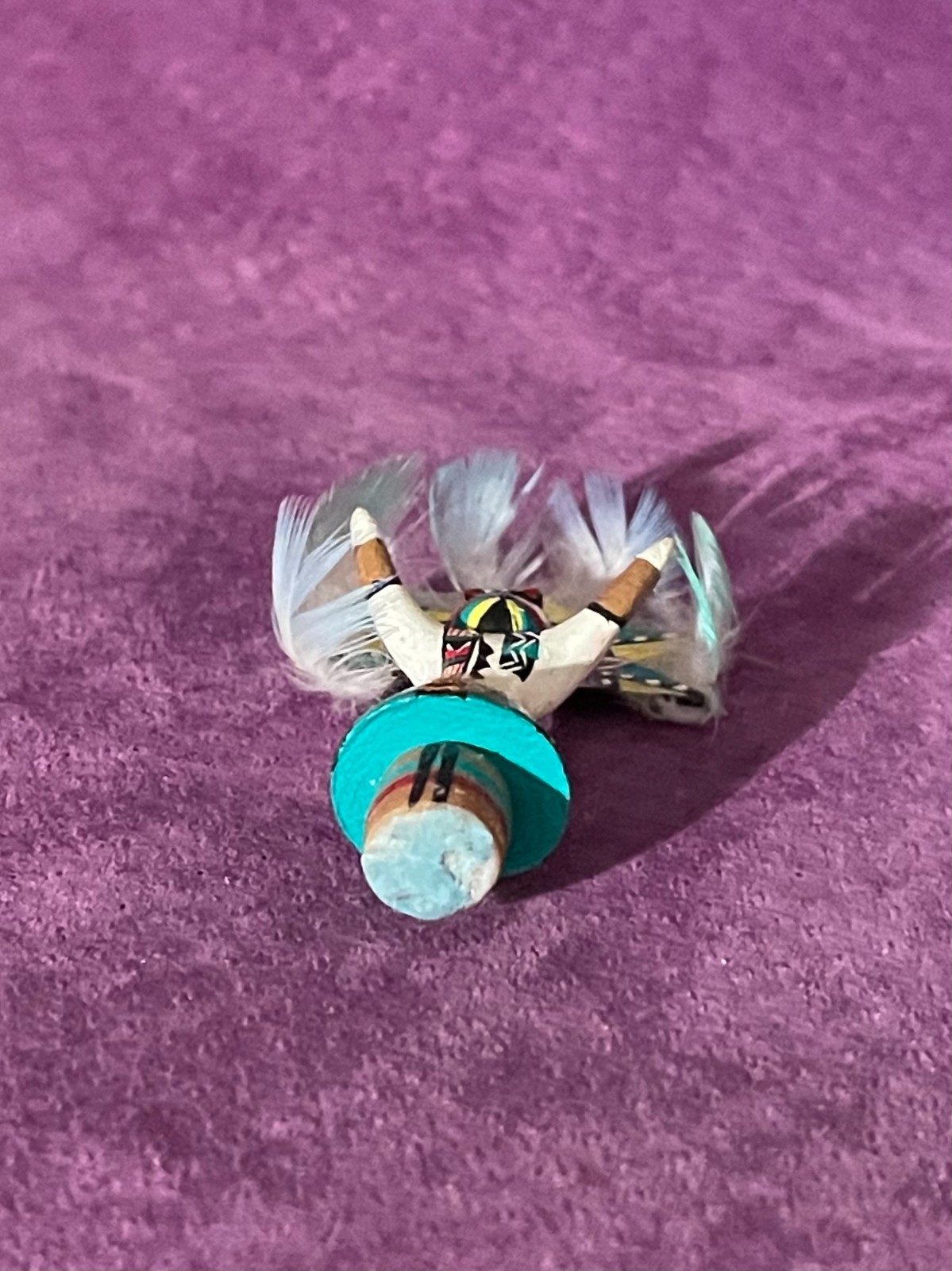 MINIATURE-KACHINA-APACHE GAAN DANCER-NATIVE AMERICAN-TINY FINE DETAILS-1.75"