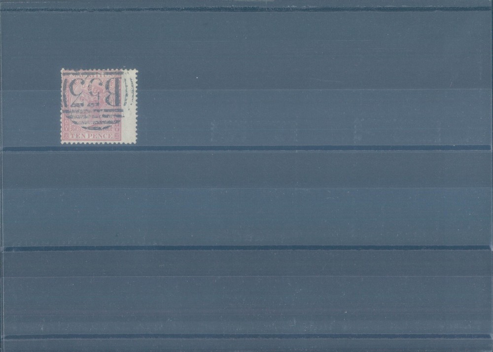 MAURITIUS 1872 10 pence right margin used