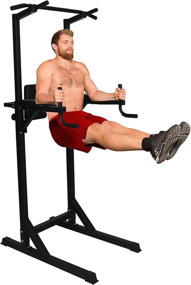Power Tower Multi-Function Strength Training Dip Station Pull Up Bar Adjustable