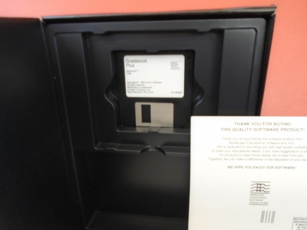 Vintage Mindscape Educational Software gradebook plus