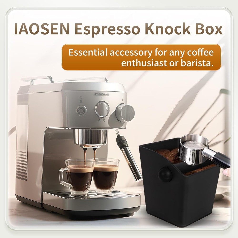 Knock Box Square High Sidewall Design Espresso