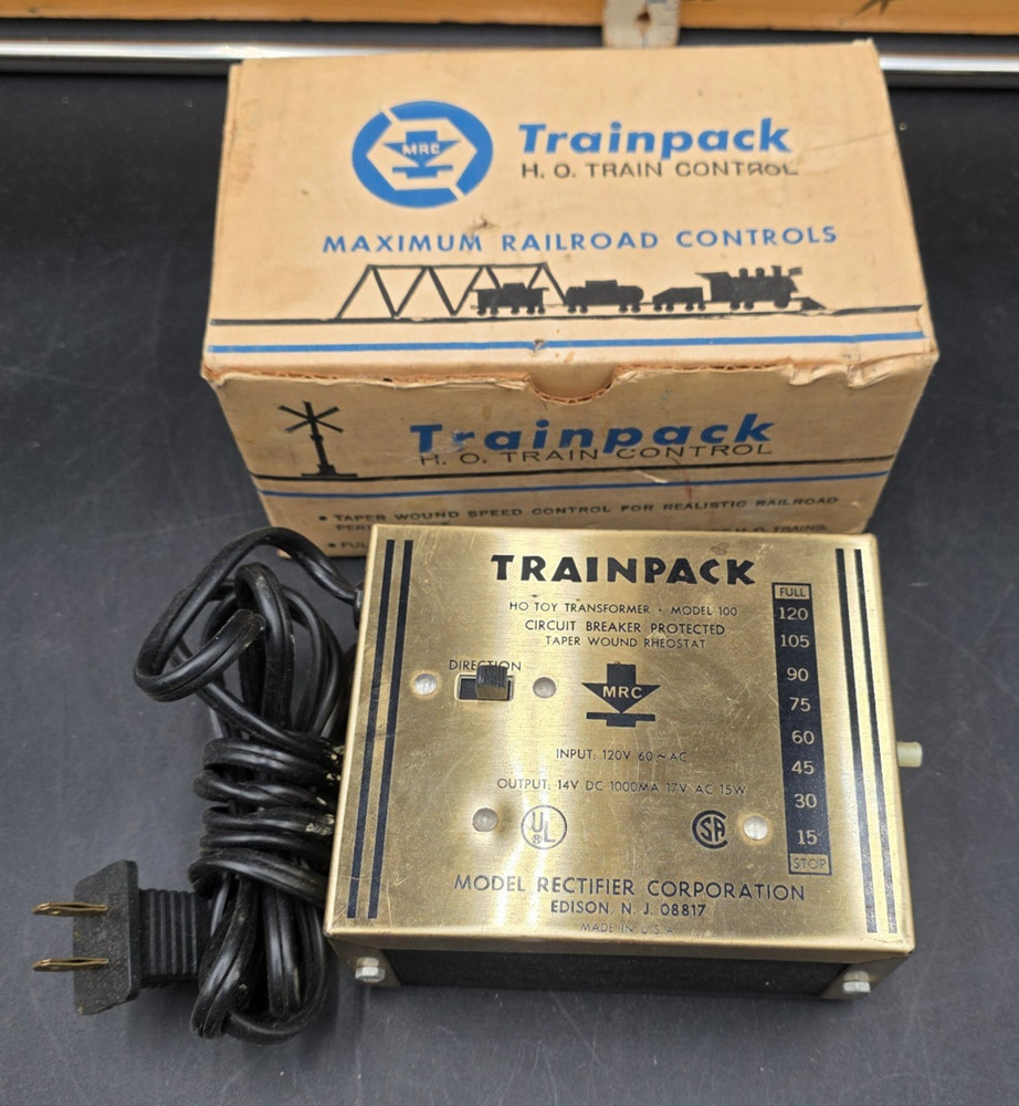 MRC TrainPack Model 100 Train Controller Power Transformer N / HO Scale UNTESTED