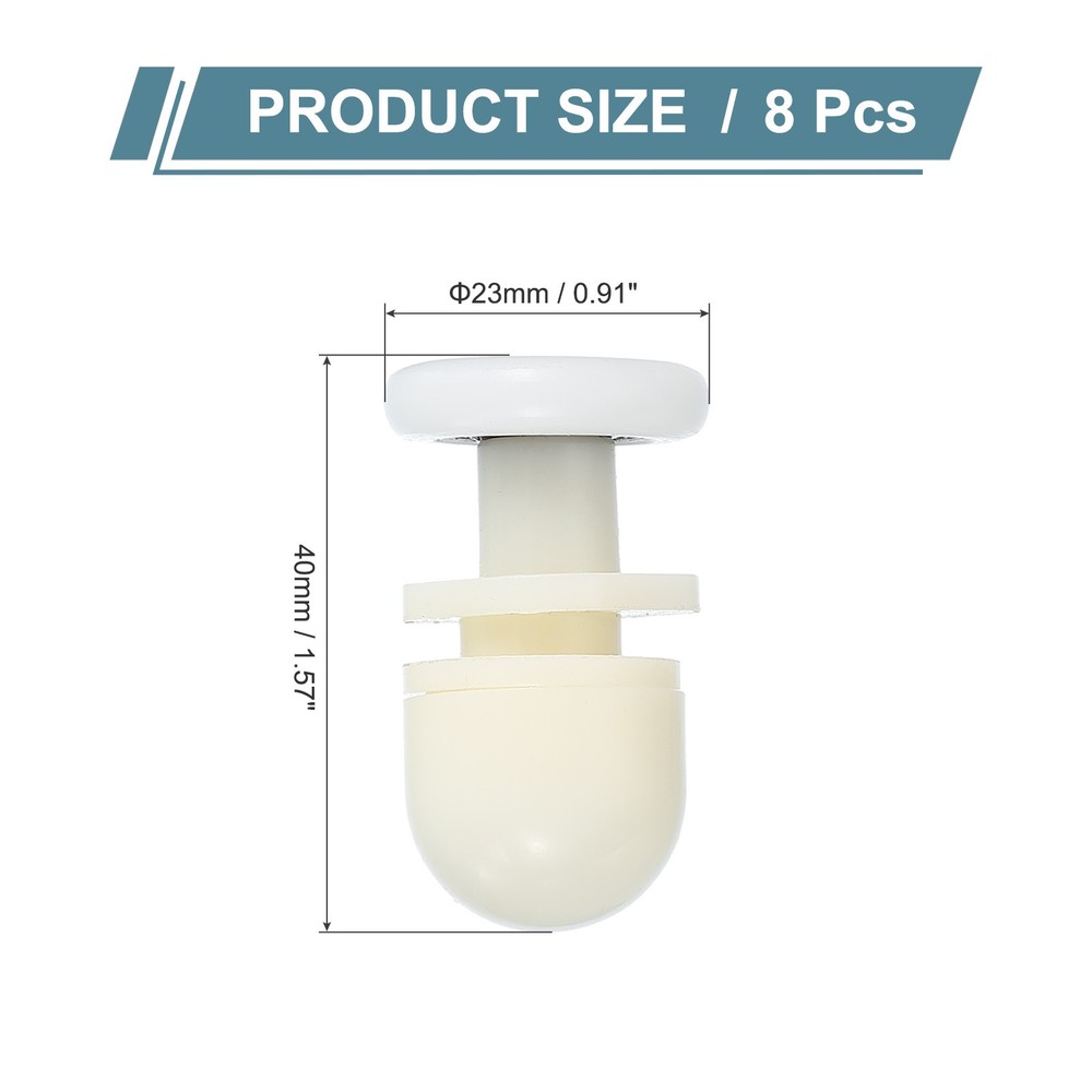 8 Pcs 23mm Shower Door Rollers Wheels Replacement White