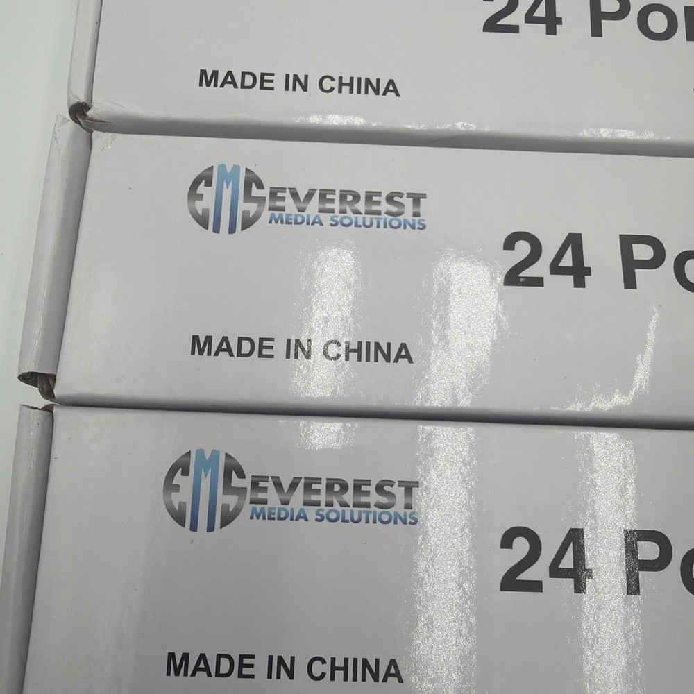 Everest 24-Port Blank Patch Panel 19" 1U Rack Mount Keystone 4 Pack