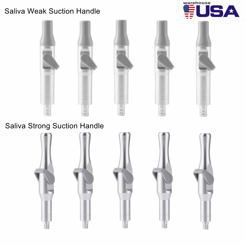 Dental Universal HVE/SE Valves Strong+Weak Suction Handle Saliva Ejector Adaptor